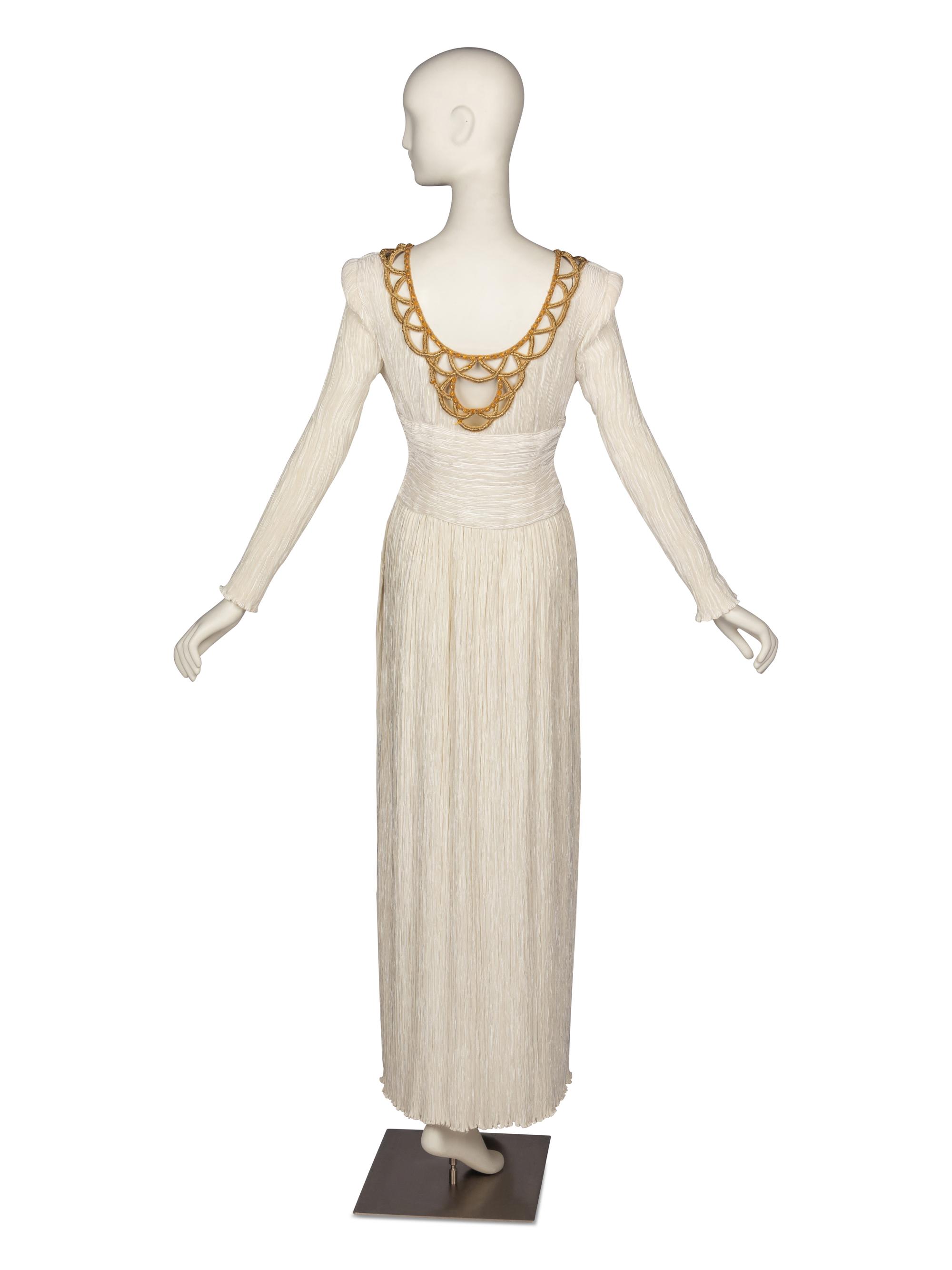 Mary McFadden Couture Pleated Gown