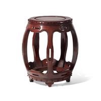 Five Chinese Hardwood Barrel-Form Stools, 20th Century 近代 硬木坐墩一組五只