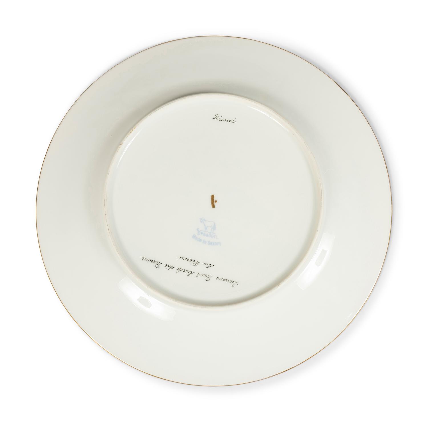 Eleven Dresden Ambrosius Lamm Porcelain Opera Cabinet Plates