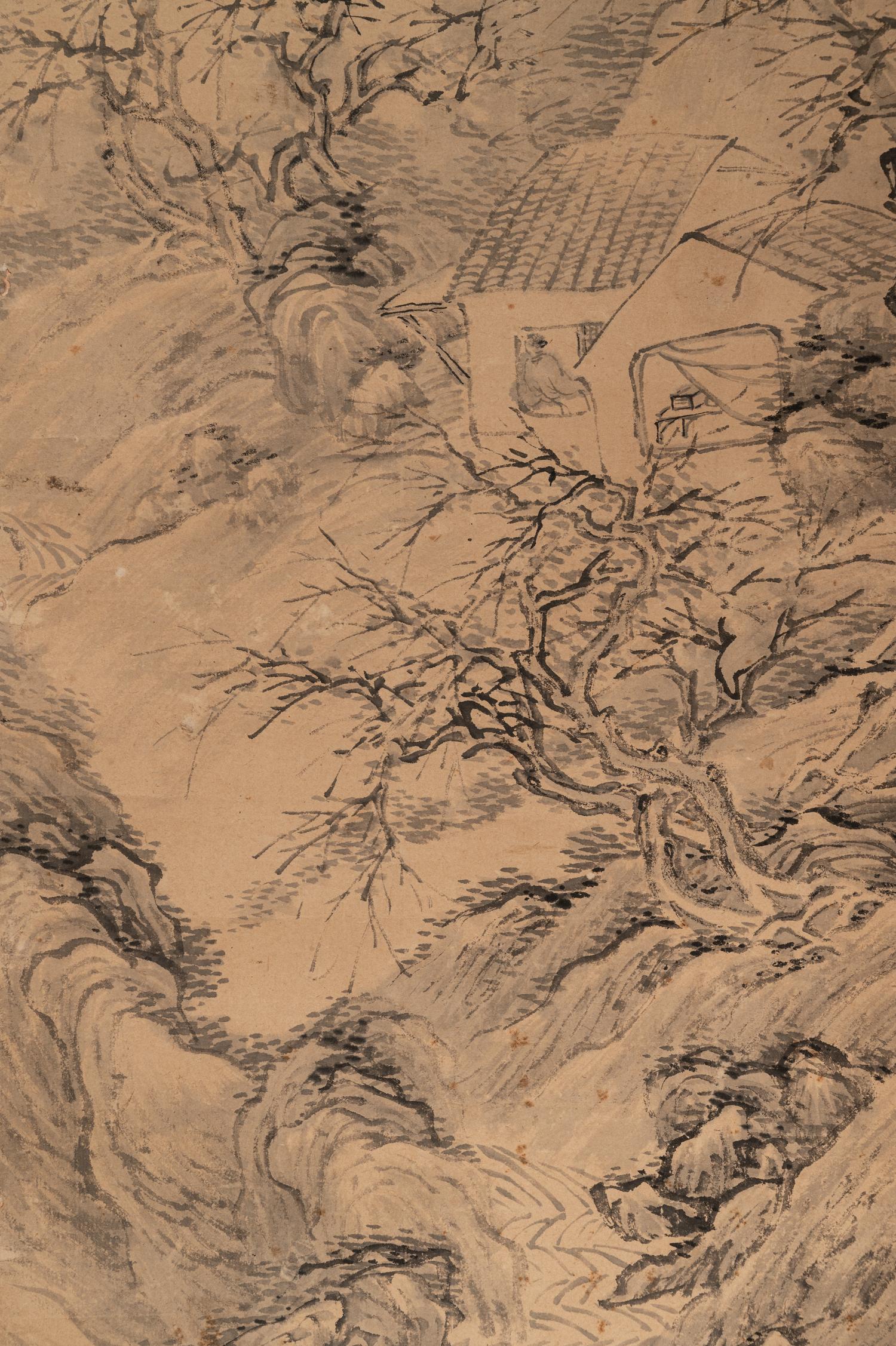 Two Landscape Hanging Scrolls