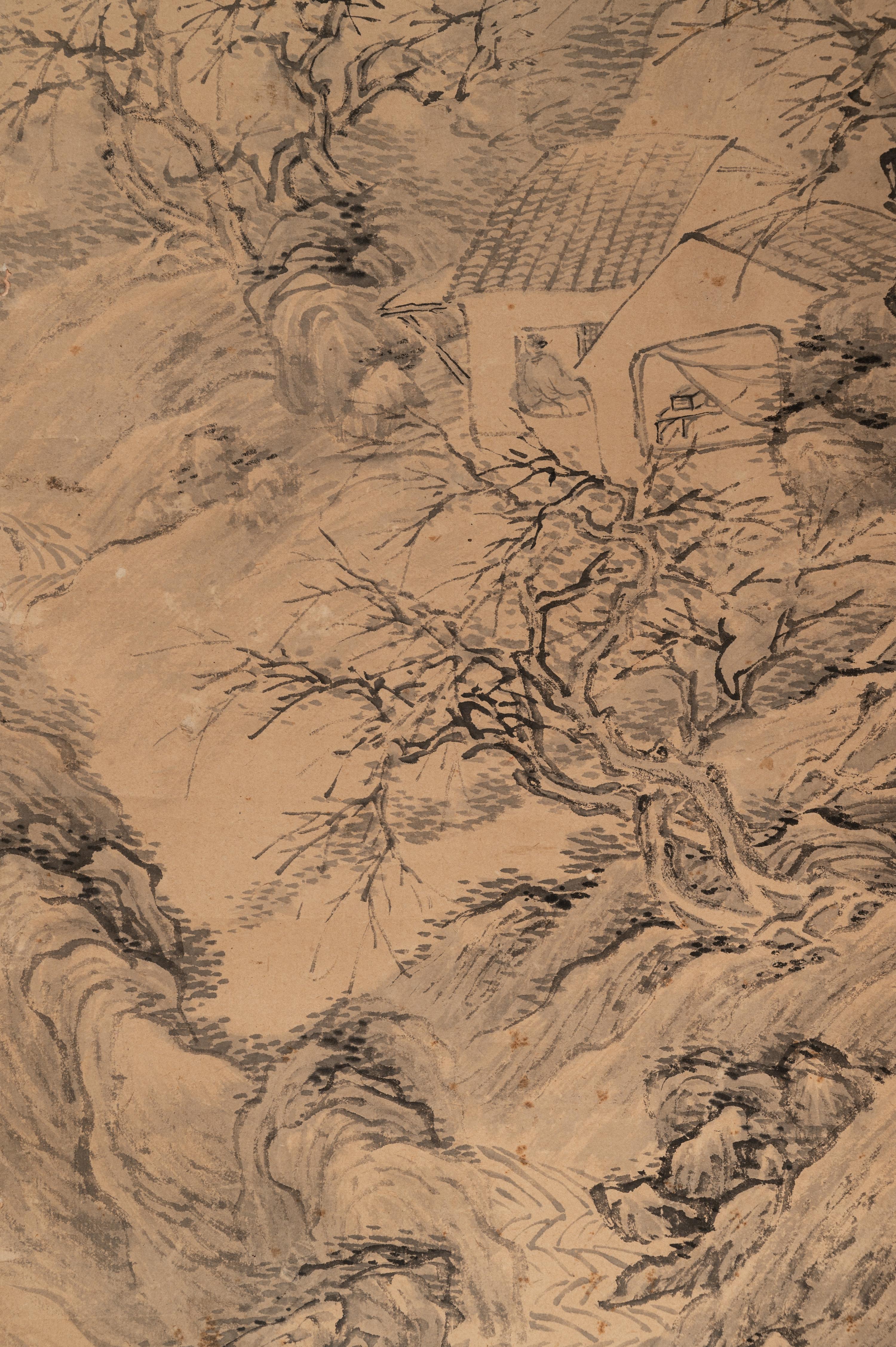 Two Landscape Hanging Scrolls