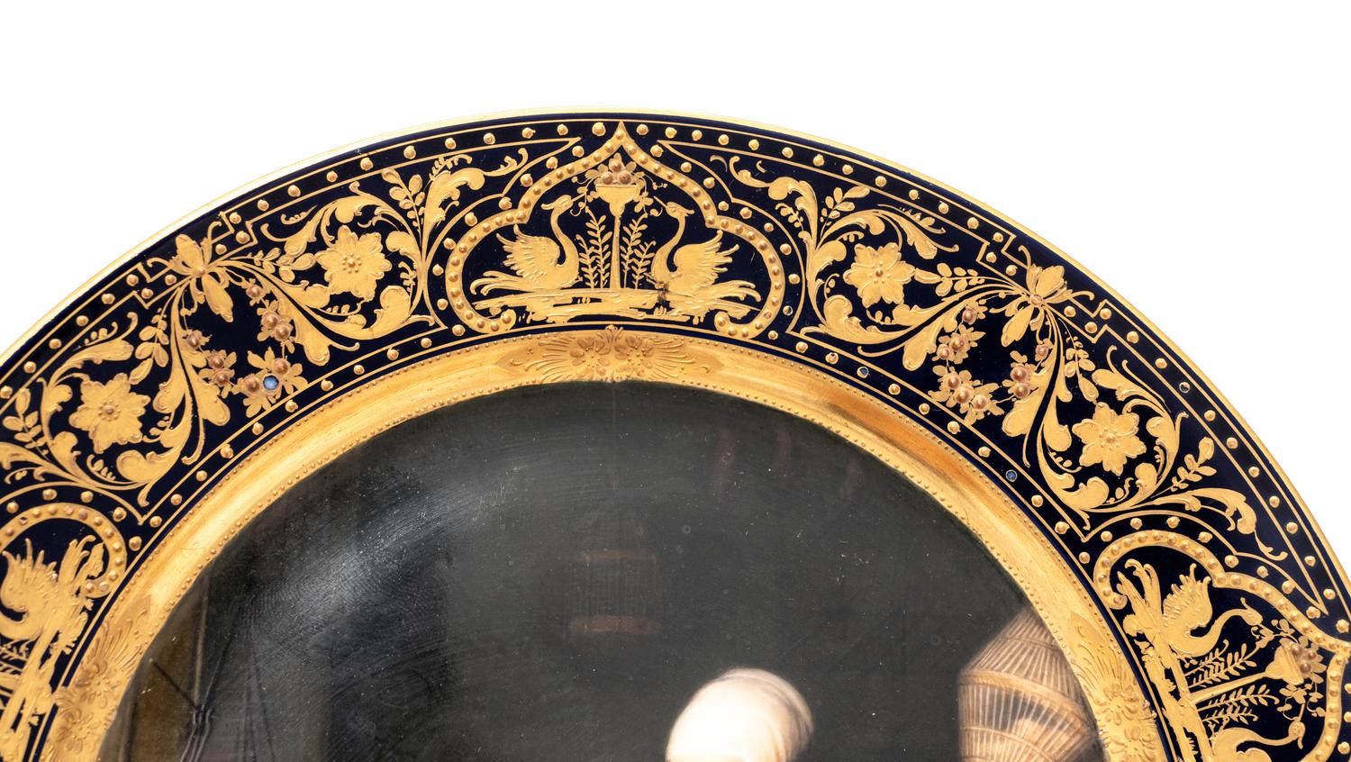 A Berlin (K.P.M.) Porcelain Cabinet Plate Depicting "Herring Seller and Boy" After Gerrit Dou