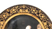 A Berlin (K.P.M.) Porcelain Cabinet Plate Depicting "Herring Seller and Boy" After Gerrit Dou