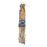 Sioux Beaded Hide Tobacco Bag