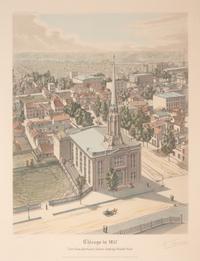 A group of 4 aquatint prints of Chicago by A. Ackermann and Son, Inc., comprising: