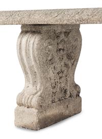 A Cast Stone Garden Bench