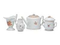 Nine Chinese Export Porcelain Table Articles