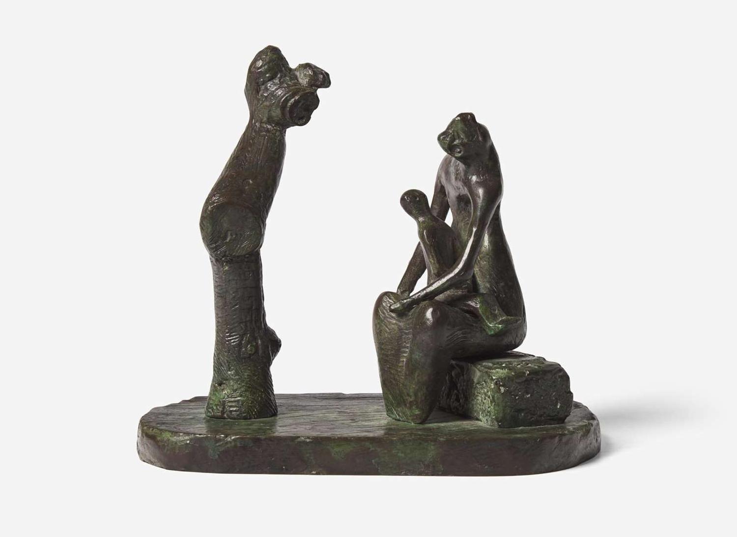 Henry Moore (British, 1898-1986) - Mother and Child with Tree Trunk