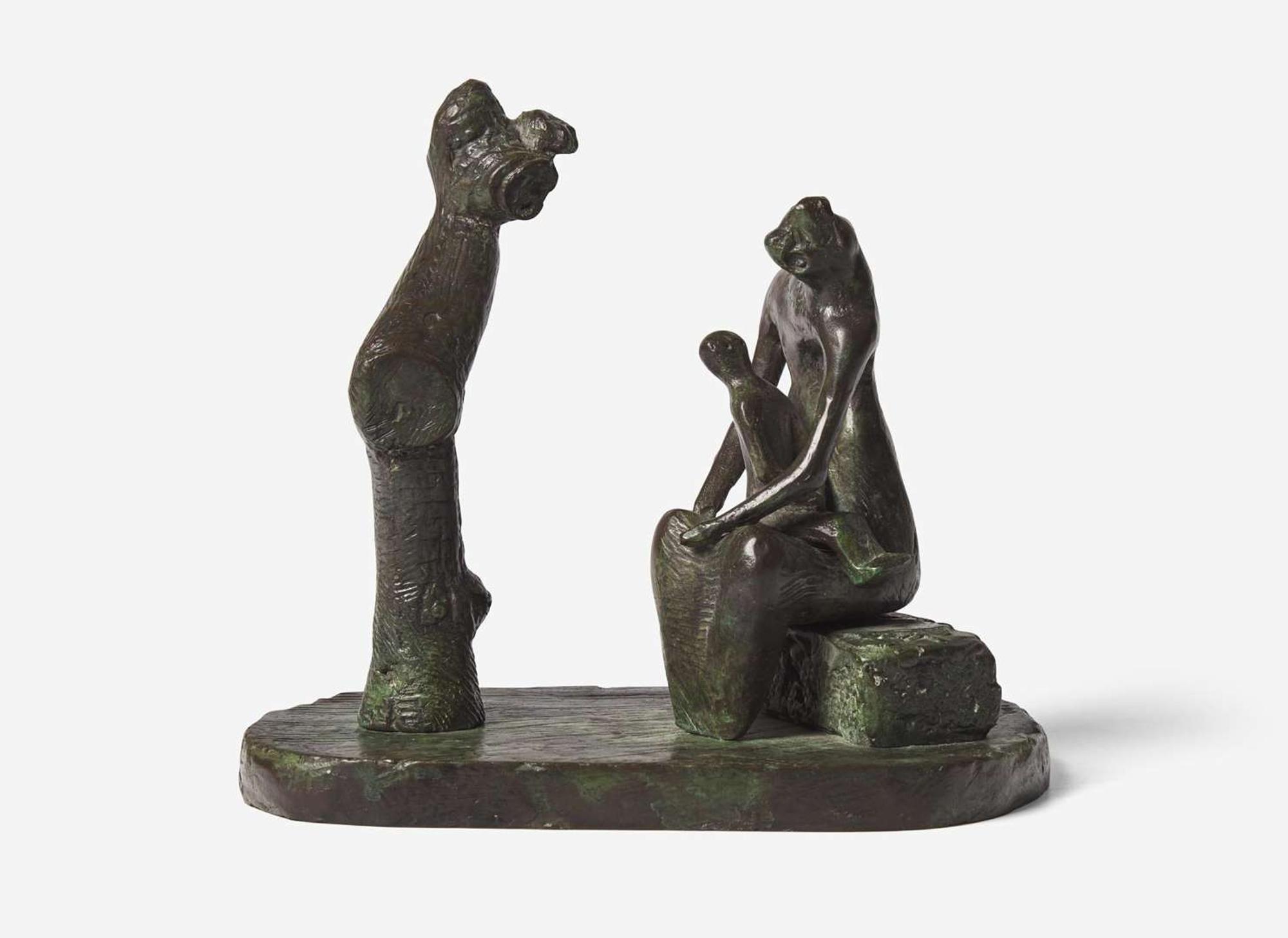 Henry Moore (British, 1898-1986) - Mother and Child with Tree Trunk