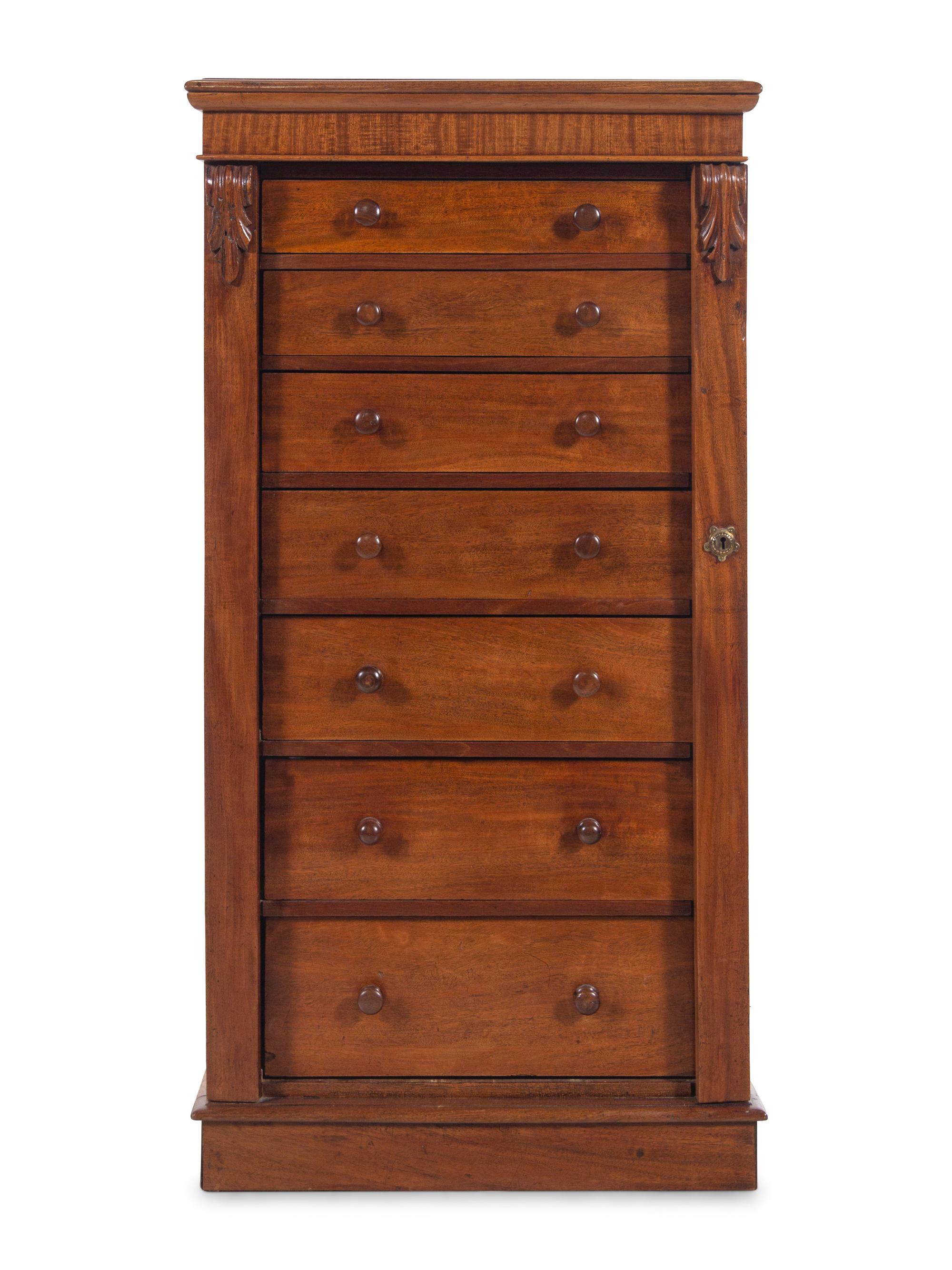 An English Mahogany Wellington Chest