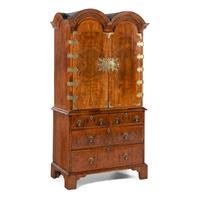 A William and Mary Walnut Collector's Cabinet-on-Chest