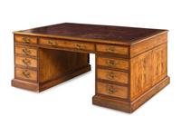 A Regency Mahogany and Kingwood Partner's Desk