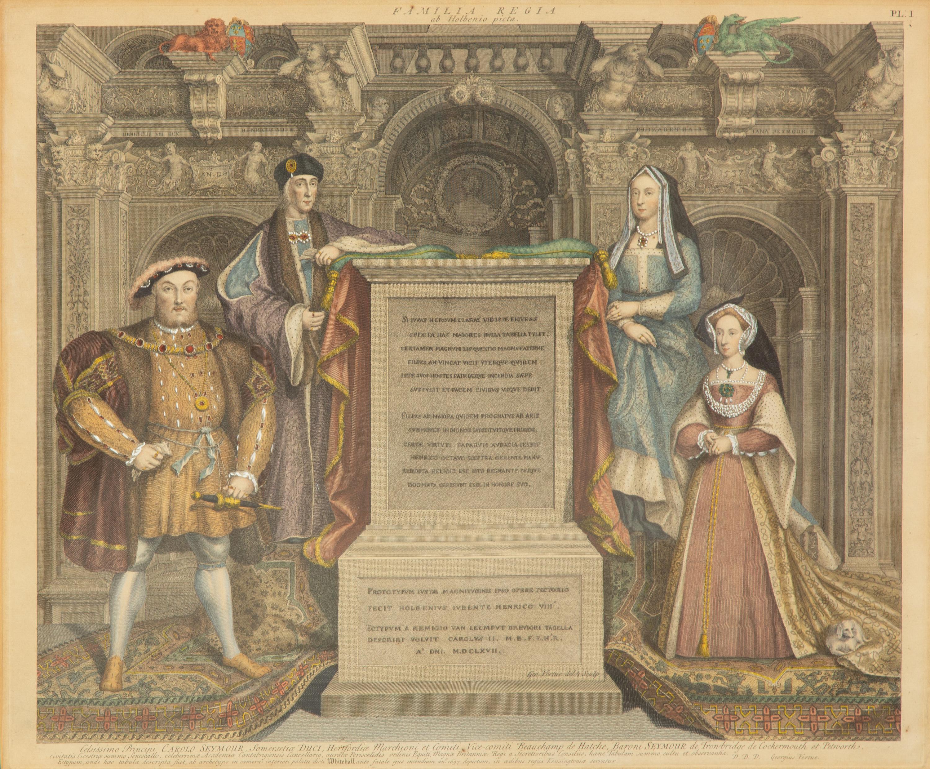 Frances, Duchess of Suffolk and her Husband, Adrien Stokes, Esq. , 1748; Henry VIII and His Family, after Holbein; Lady Jane Grey (a set of three etchings)