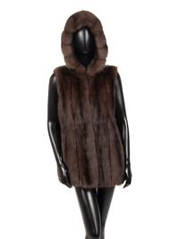 Mink Fur Hooded Vest, Attributed to J. Mendel