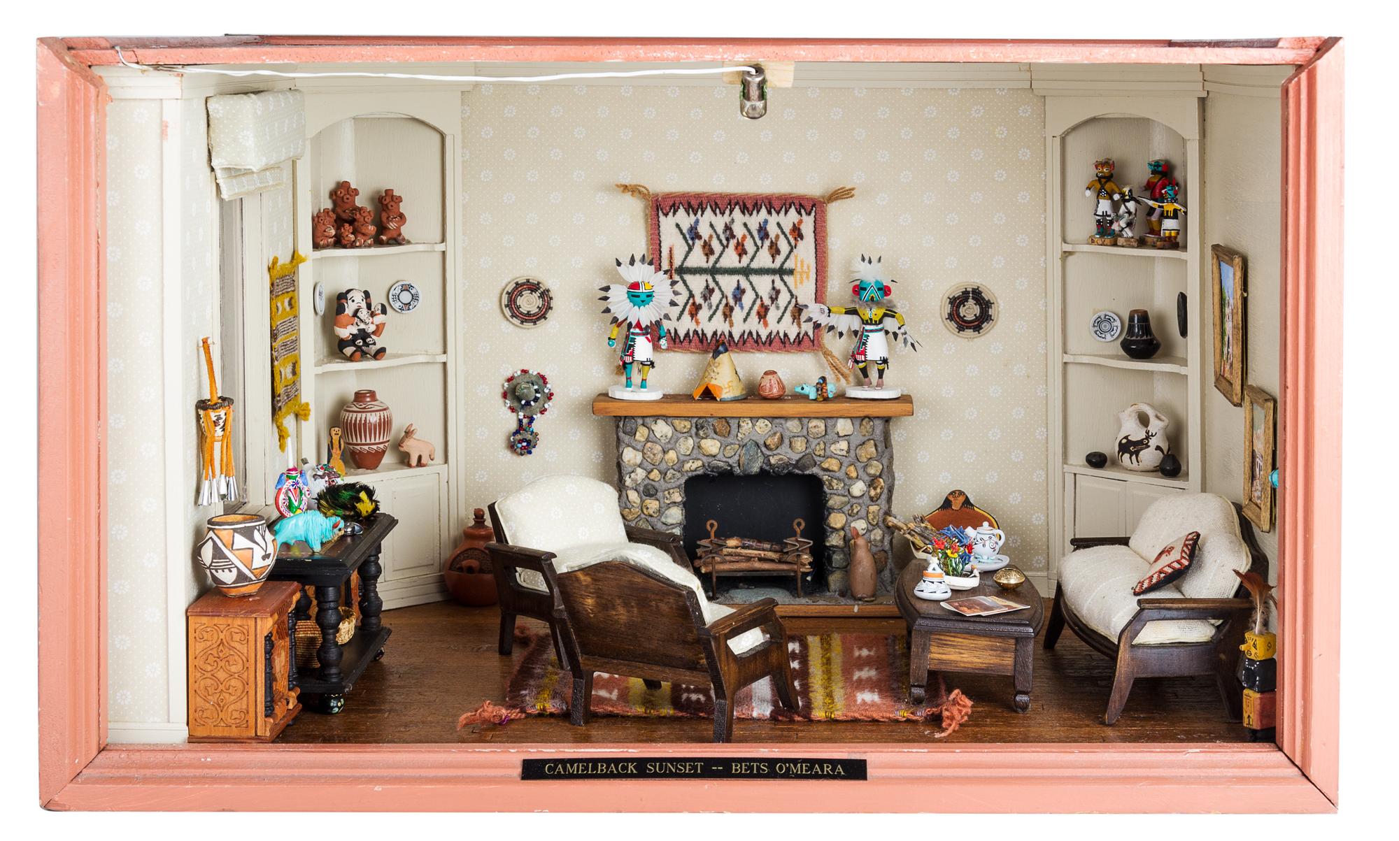 A Southwestern Style Room Box Height 11 1/4 x width 18 3/4 x depth 13 1/2 inches. — Decorated by Bets O'Meara