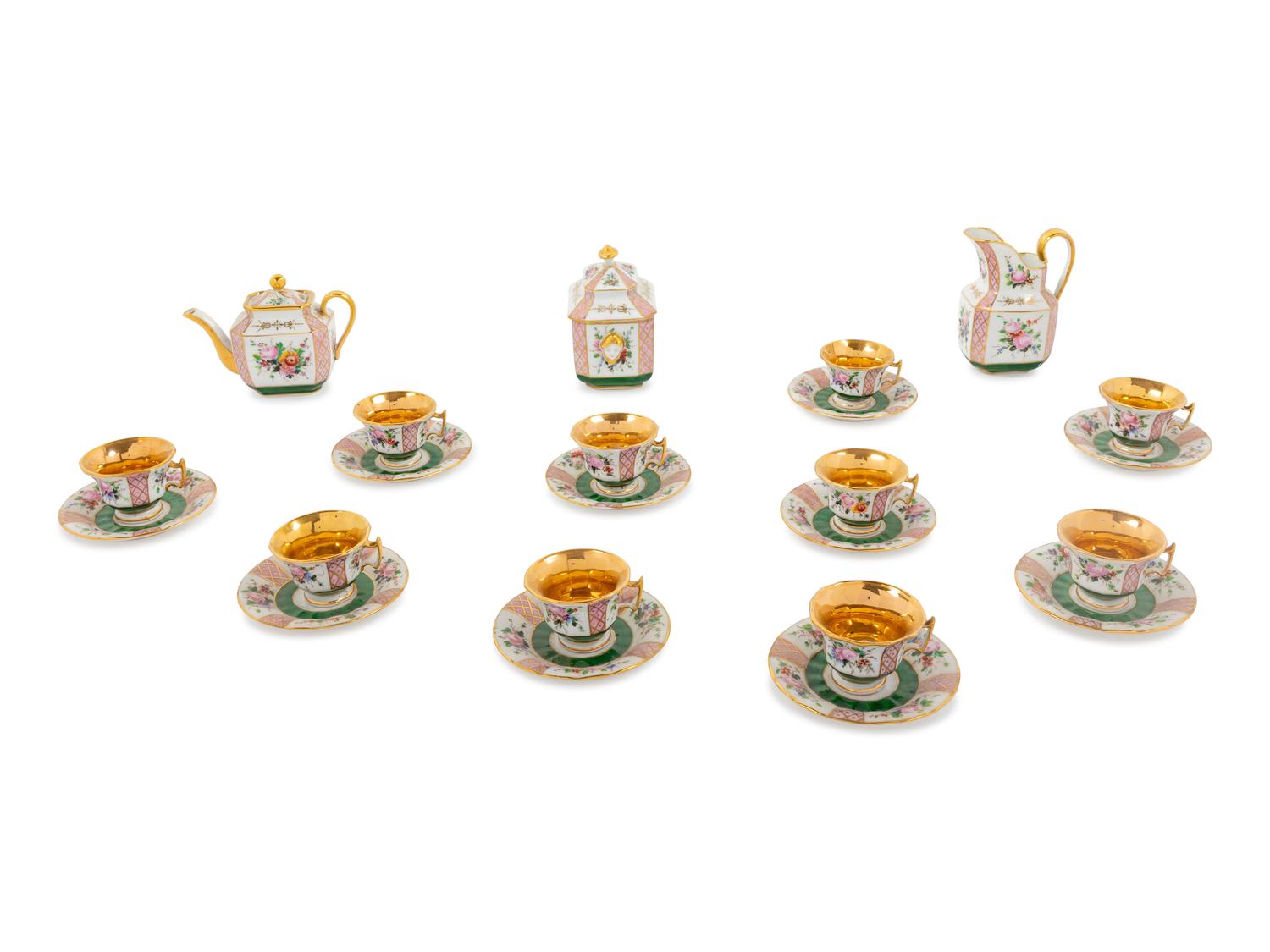 A Limoges Porcelain Tea Service