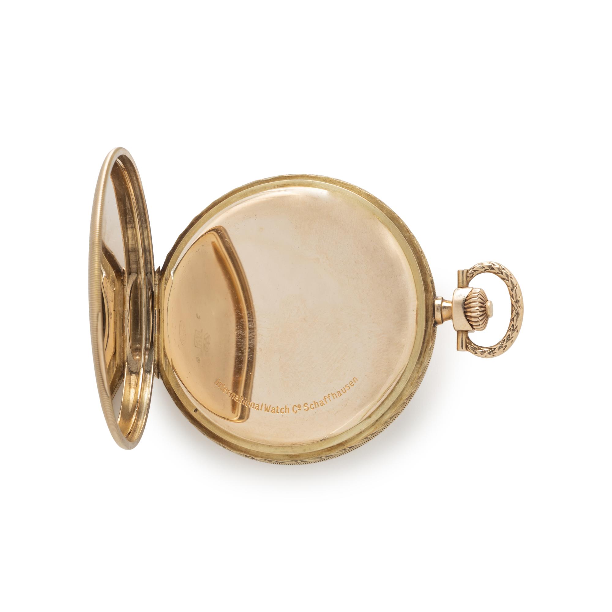 IWC, 14K YELLOW GOLD POCKET WATCH