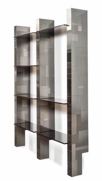 Paul Evans (American, 1931-1987), Paul Evans Studio for Directional, c.1975, a Cityscape wall-mounted bookshelf