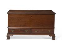 A Chippendale walnut blanket chest, probably Pennsylvania, late 18th century