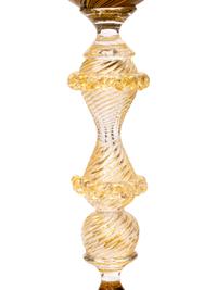 A Group of Five Murano Glass Wine Stems