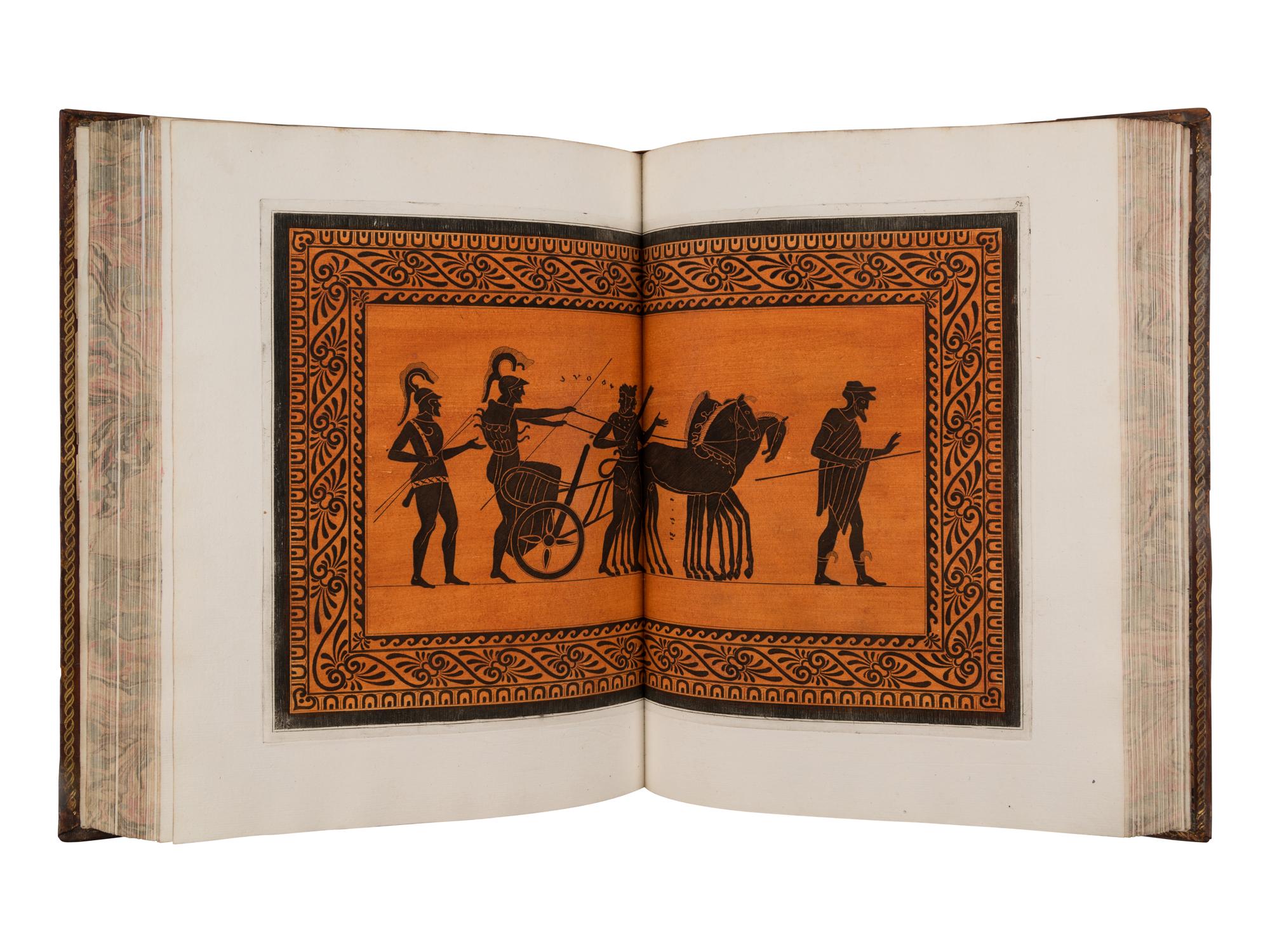 HAMILTON, William (1730-1803). -- HANCARVILLE, Pierre-Francois Hugues d' (1719-1805). Collection of Etruscan, Greek and Roman Antiquities from the Cabinet of the Hon. William Hamilton . Naples: Francois, Morelli, 1766-[1776].