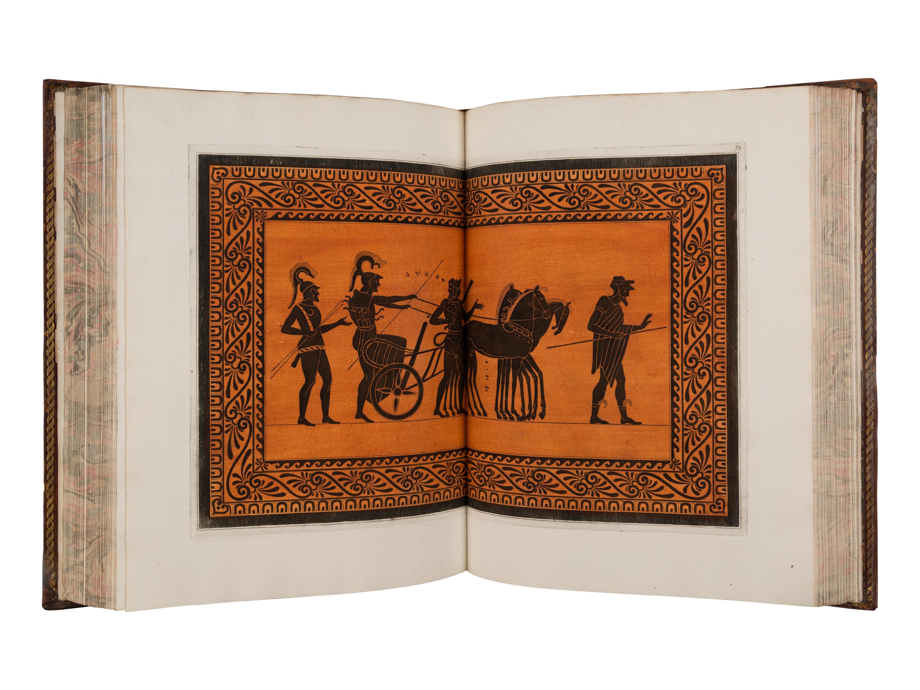 HAMILTON, William (1730-1803). -- HANCARVILLE, Pierre-Francois Hugues d' (1719-1805). Collection of Etruscan, Greek and Roman Antiquities from the Cabinet of the Hon. William Hamilton . Naples: Francois, Morelli, 1766-[1776].