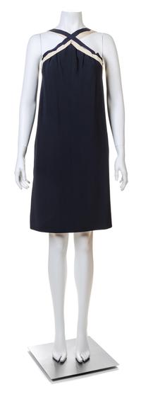 A Guy Laroche 1960s Navy Wool Haute Couture Sailor Dress, No size.
