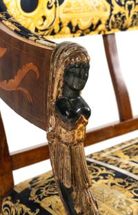 A North European Painted and Parcel Gilt Settee