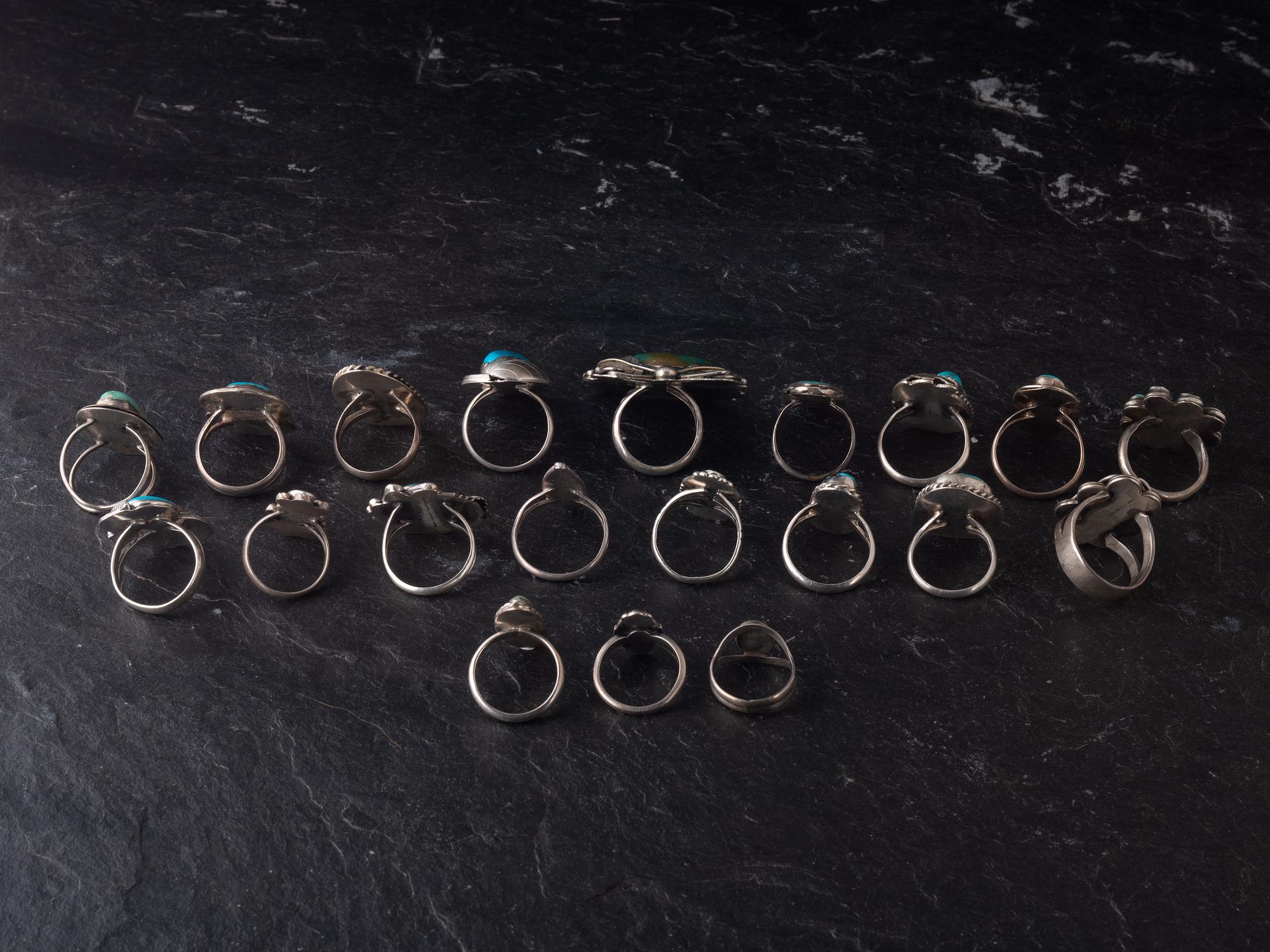 Navajo and Southwestern-style Silver and Turquoise Rings