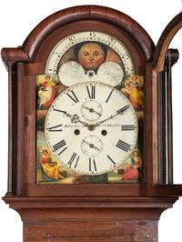 An English Line Inlaid Mahogany Tall Case Clock