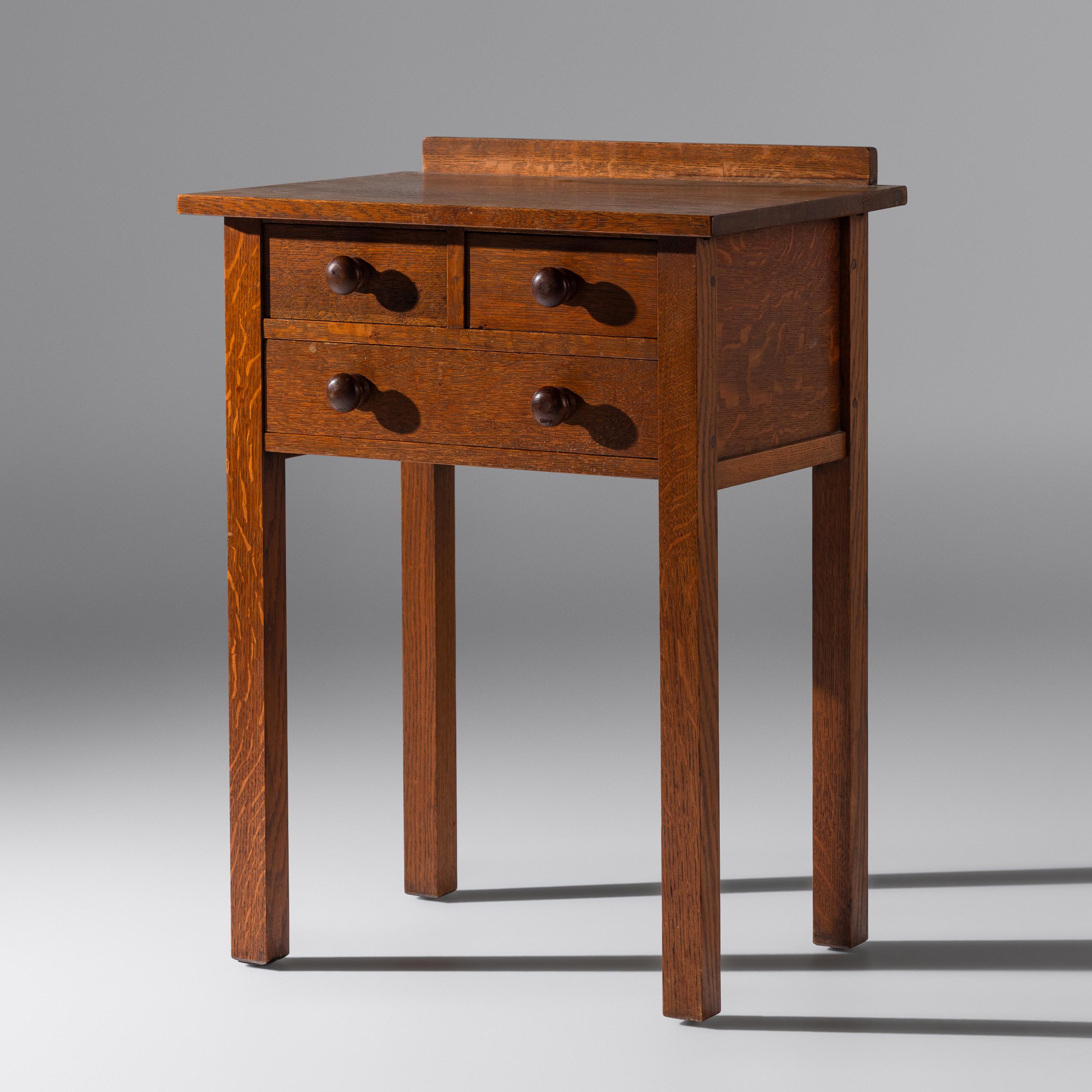 Gustav Stickley (American, 1848–1952) — Three-Drawer Stand, c. 1915