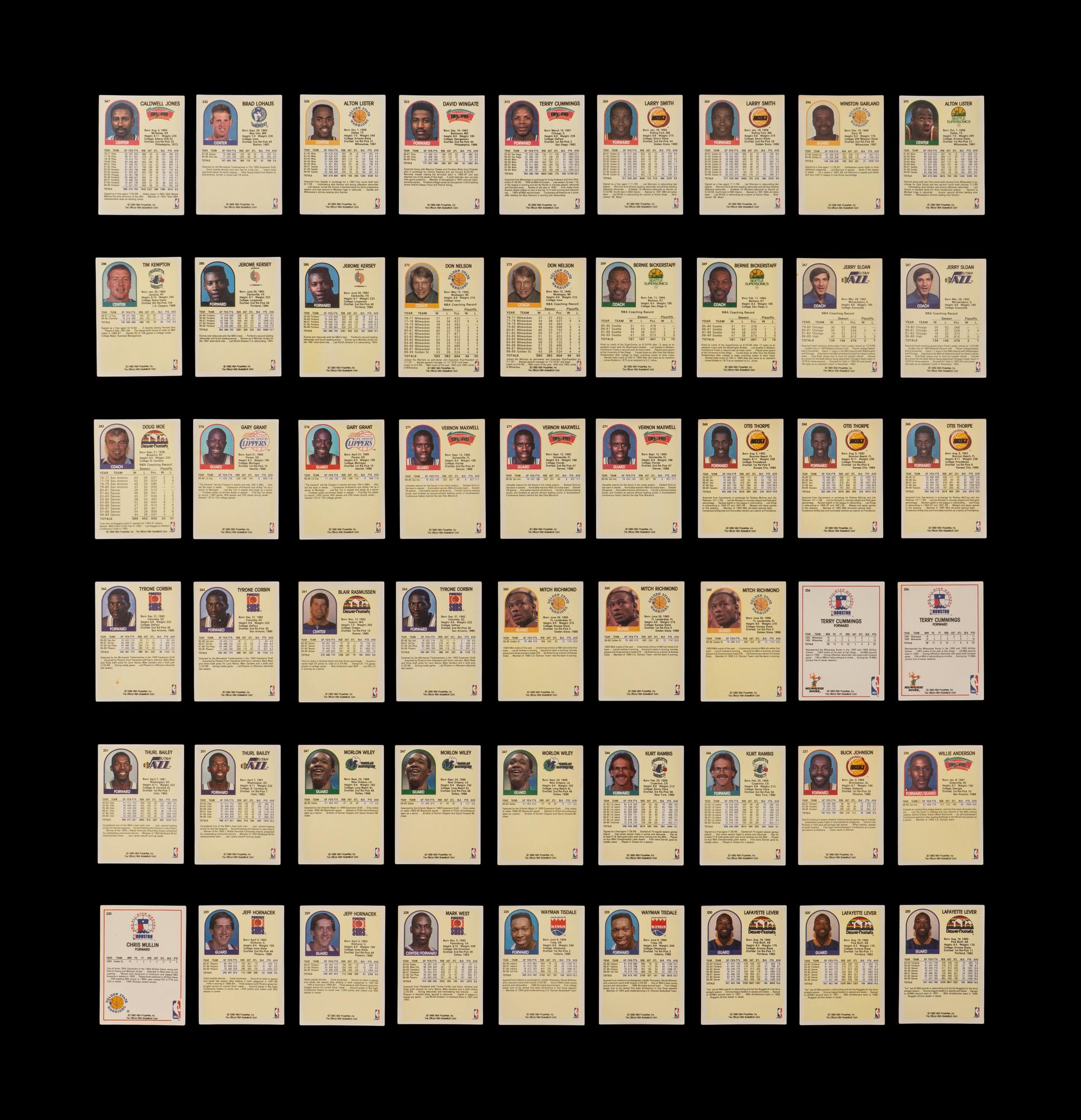 A Large Collection of 1989 Hoops Signed Autograph Basketball Cards (153)