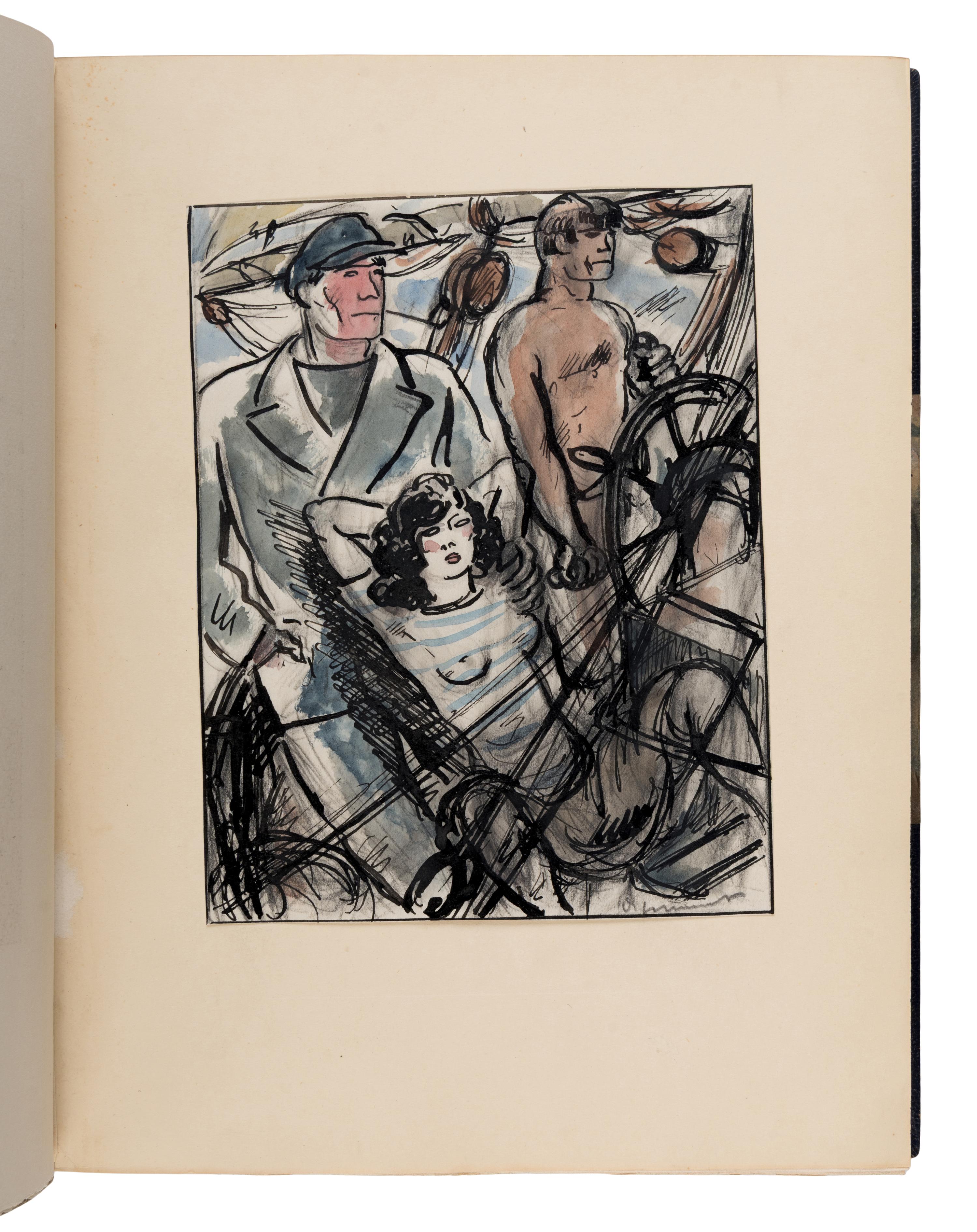[Artist Book]. Dignimont, Andre (1891-1865), artist. -- Mac Orlan, Pierre (1882-1970). Le Chant de l'equipage . Paris: Les Arts et Le Livre, 1926.