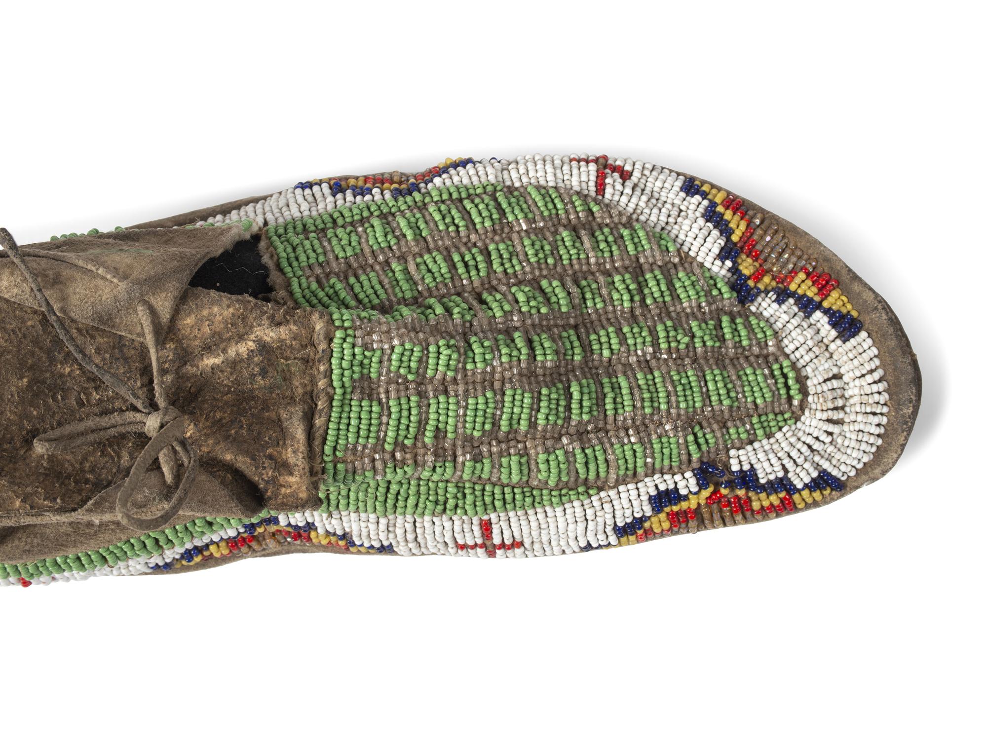 Sioux Beaded Hide Moccasins