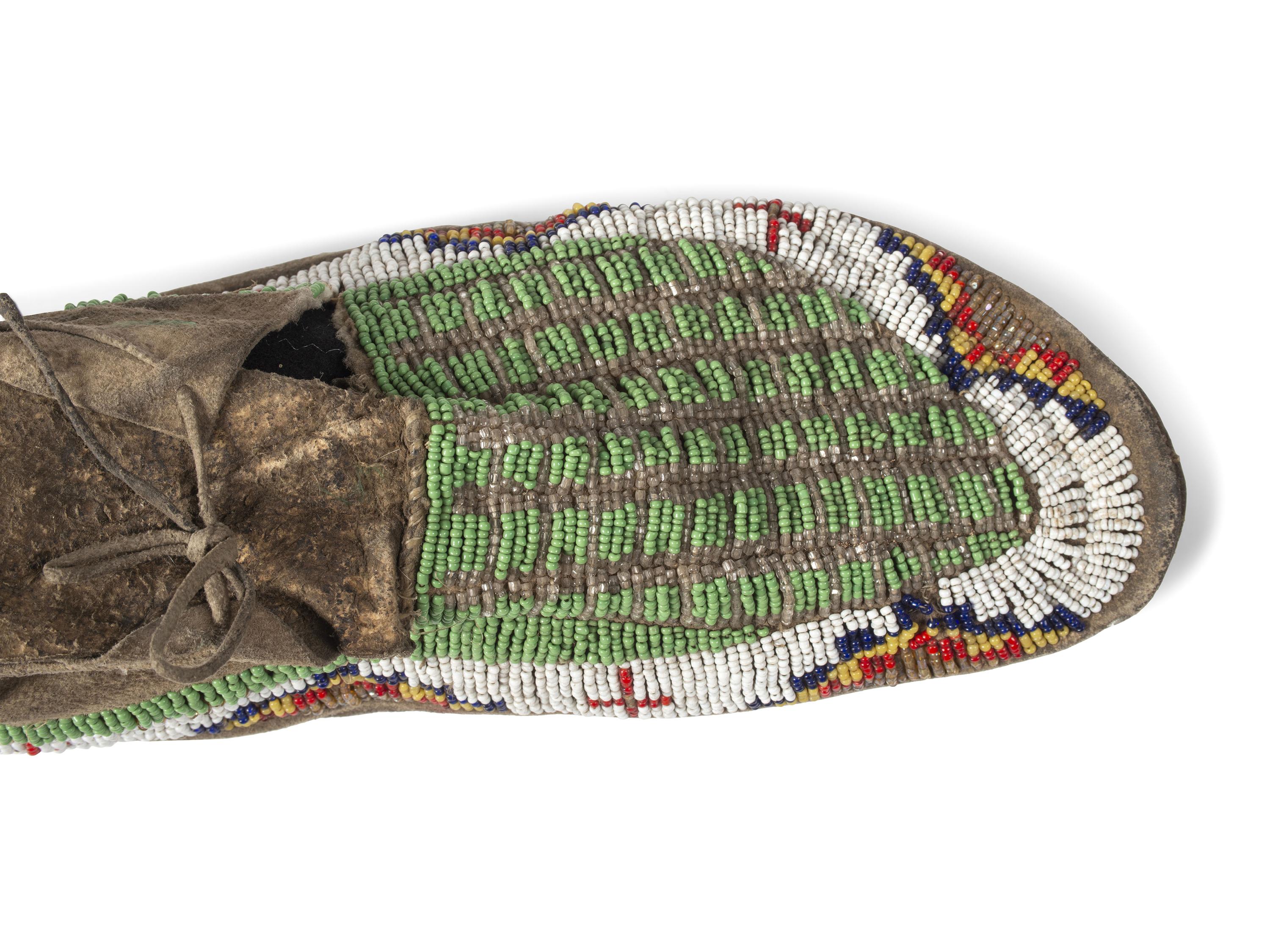 Sioux Beaded Hide Moccasins
