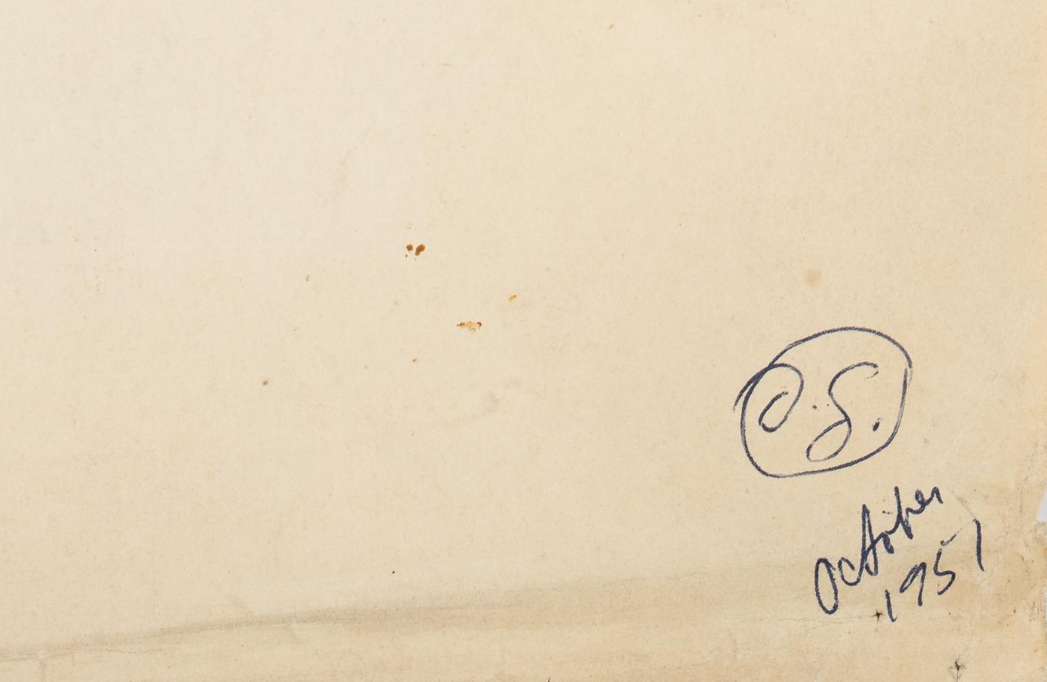 Male Nude Lying on His Back , 1951