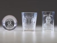 McKINLEY, William (1843-1901). A group of broadsides, glasses, textiles, and other ephemera related to the 1896 and 1900 presidential campaigns of William McKinley.