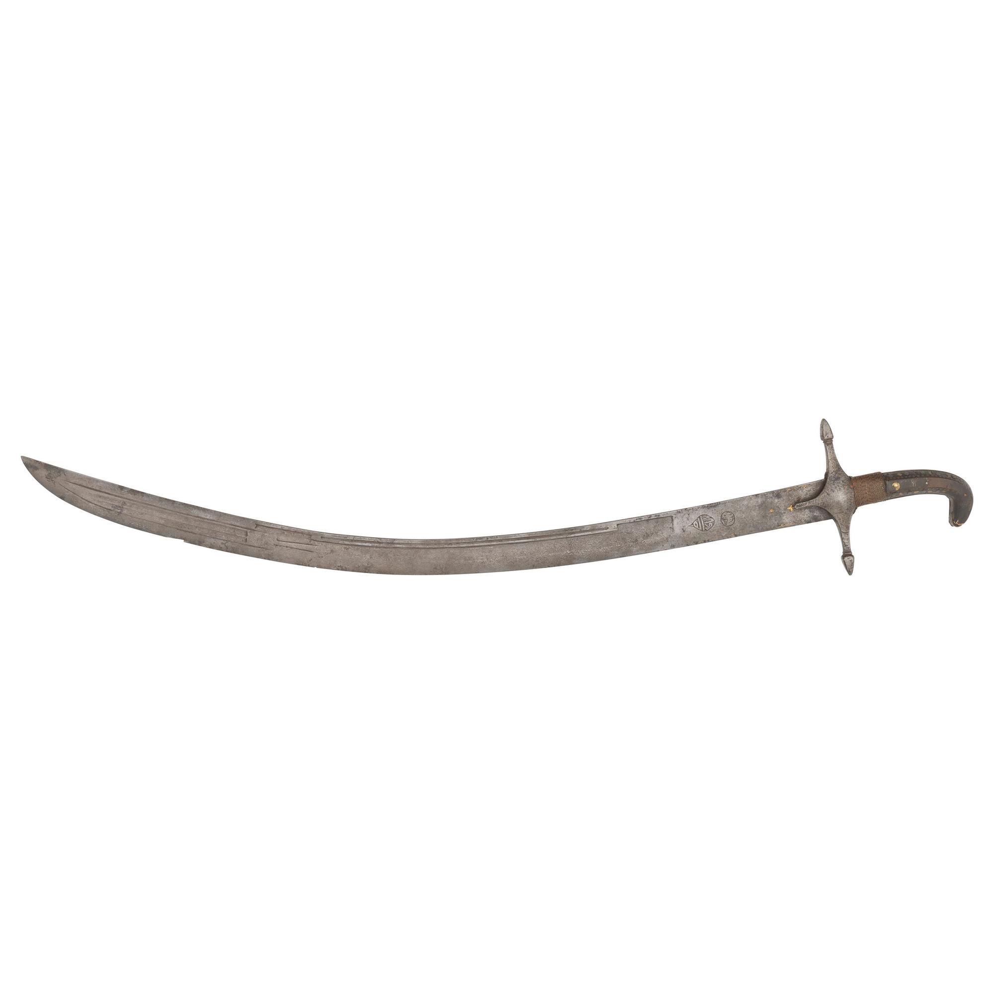 Decorated Ottoman Kilij or Pala with Wootz Steel Blade