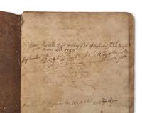 A Manuscript Ledger Belonging to William Reynolds (b. 1733-?) of Freehold, NJ, Circa 1750s-1770s, With Later Entries