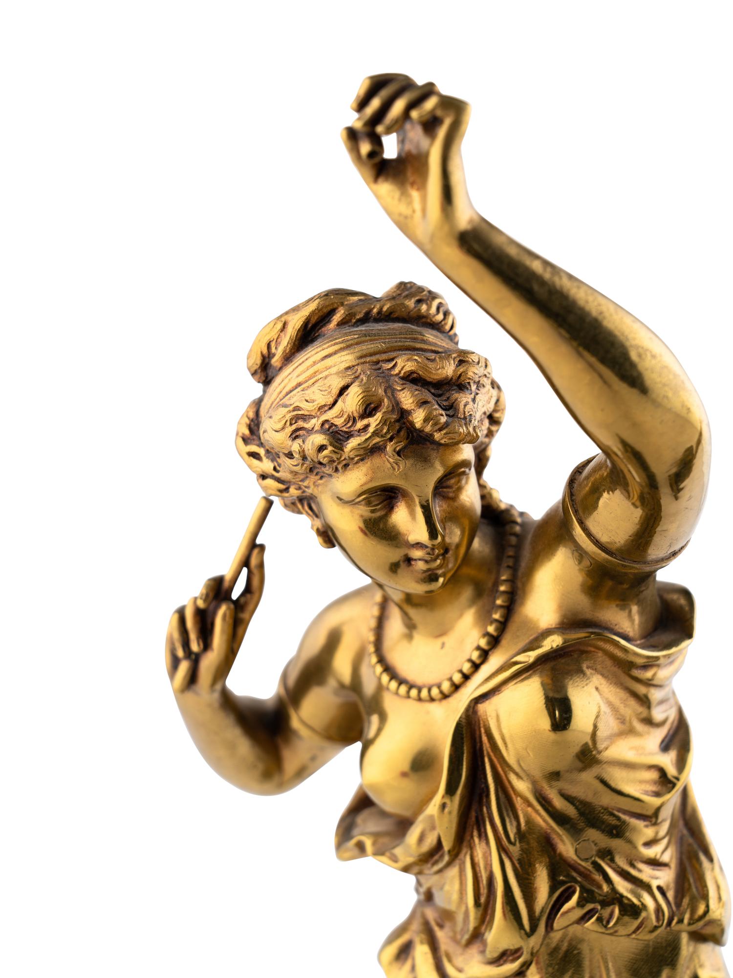 A Pair of Continental Gilt Bronze Figures