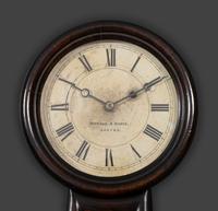 An American Églomisé Panel Inset Grain Painted Banjo Clock