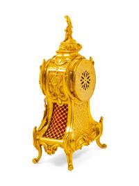 A Louis XV Style Gilt Bronze Mantel Clock