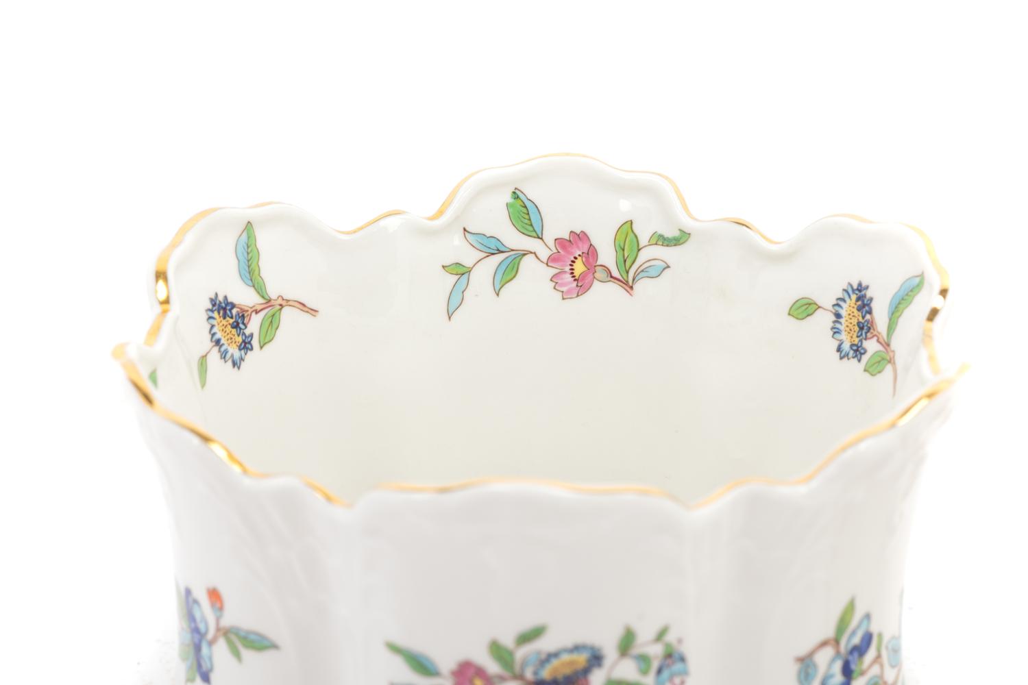 A Pair of Aynsley Porcelain Cache Pots