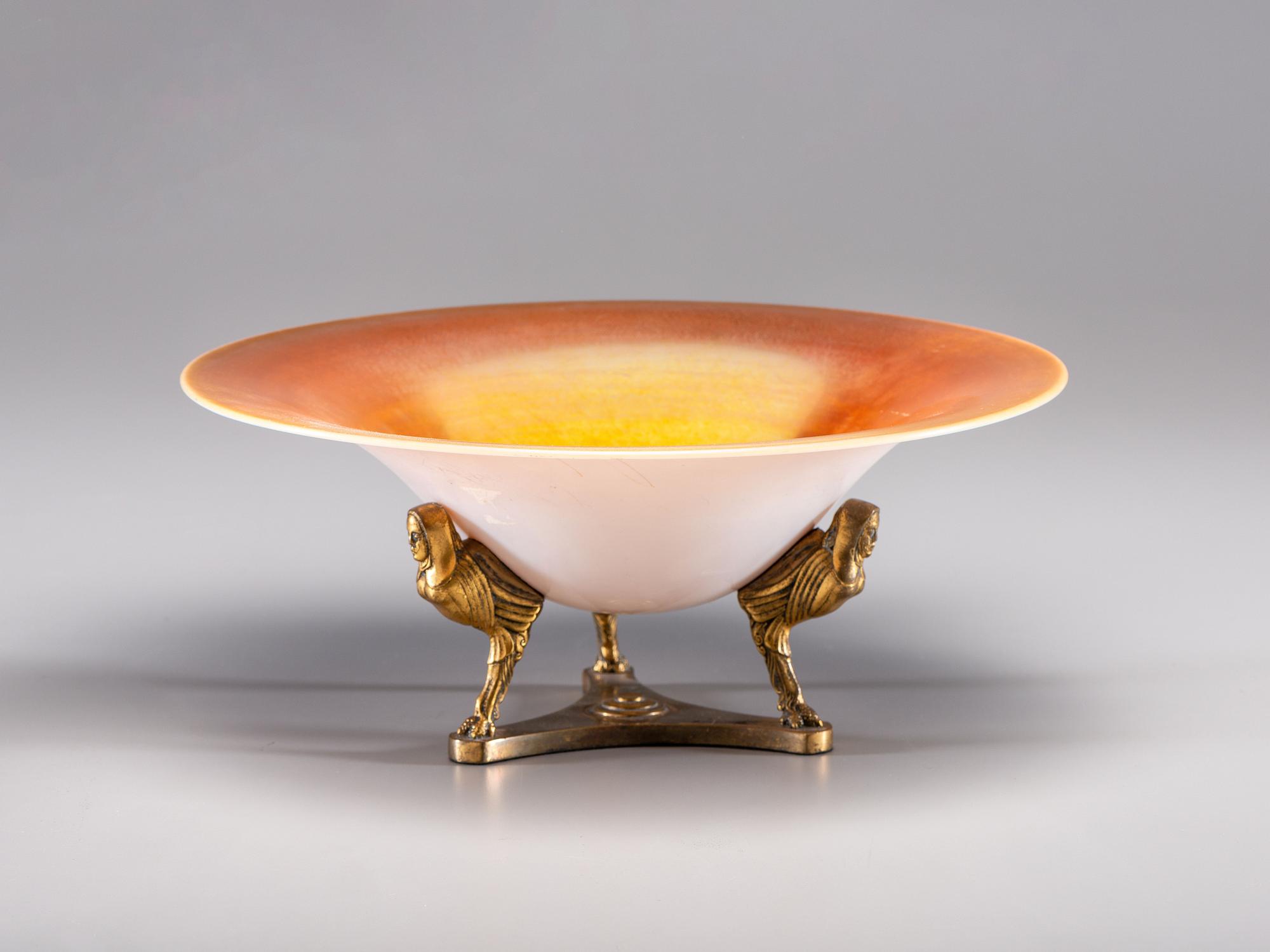 Bowl, together with Figural Stand