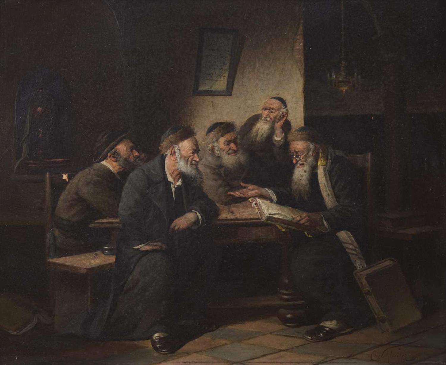 Carl Schleicher (Austrian, 1825-1903) - Talmud Scholars