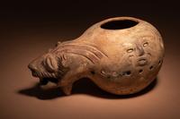 A Nicoya Terracotta Jaguar Effigy Vessel
