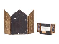 Five Gilt and Painted Wood Triptychs