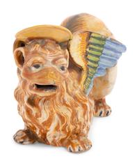 An Italian Faïence Figure of a Mythical Beast