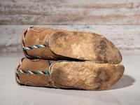Apache Beaded Hide Moccasins