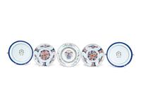 Five Chinese Export Porcelain Plates